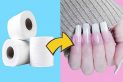 How to make false nails with toilet paper?