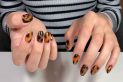 The “turtle shell” manicure is trending this fall