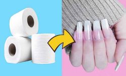 How to make false nails with toilet paper?